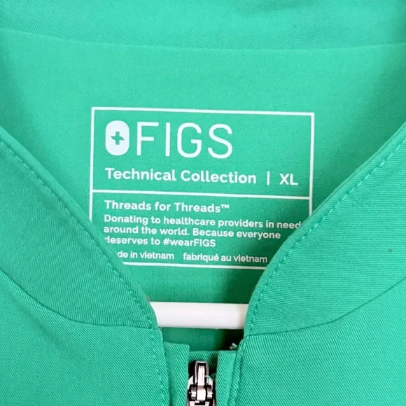 Figs Green Sabina Scrub Jacket XL - Picture 10 of 11